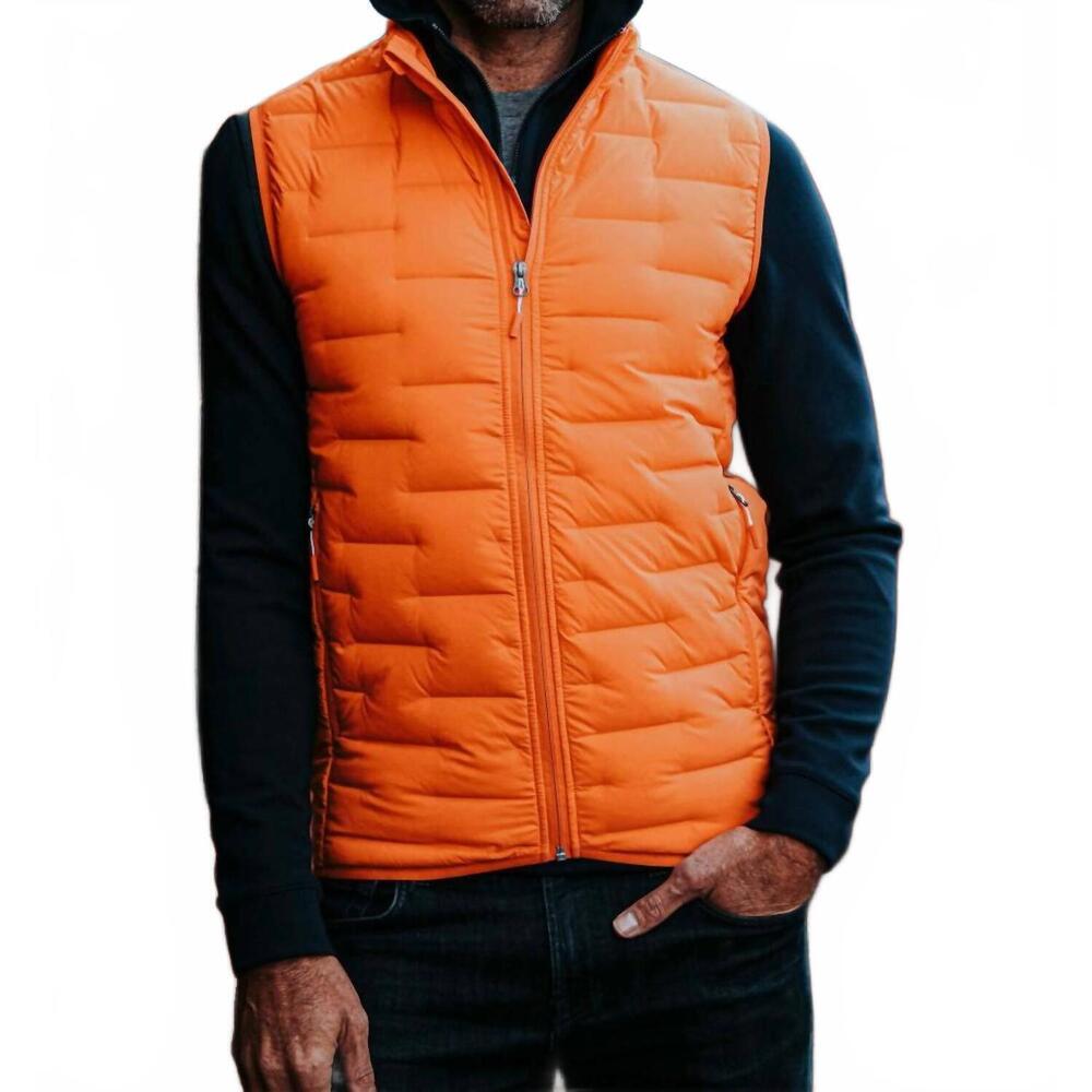 NEW SWIMS lofoten seamless down vest in swims orange